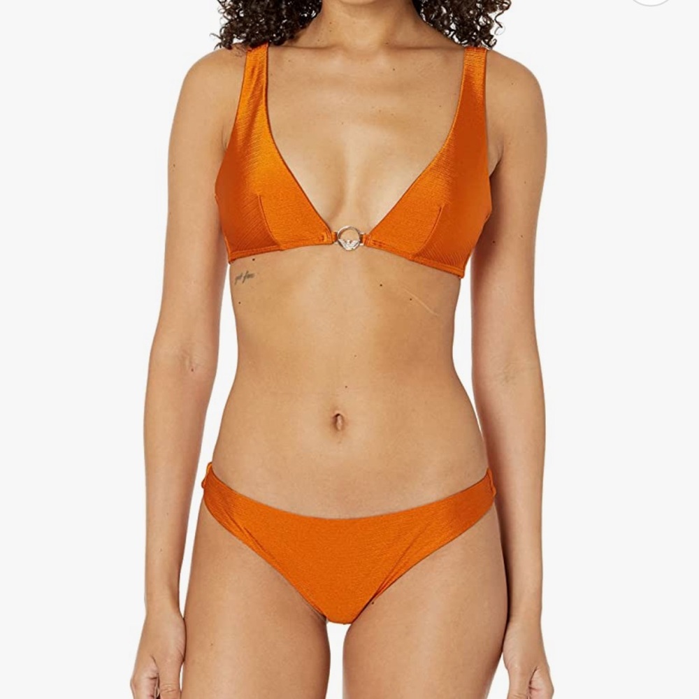 Emporio Armani Orange Triangle Bikini Set